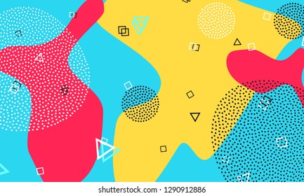 
Shapes abstract background. Colorful poster. Vector Illustration. 