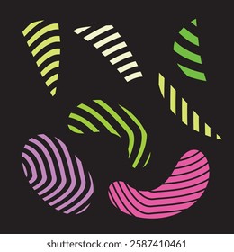 Shapes abstract colorful strips cool