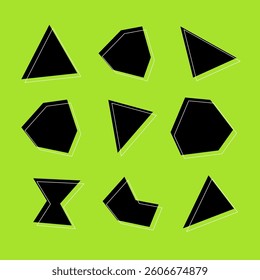 Shapes abstract geometric bold star flower spin element