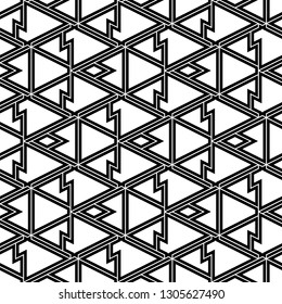 Shapes backdrop. Geometric background. Seamless ornament. Triangles, rhombuses, parallelograms, trapeziums, polygons pattern. Geometrical figures wallpaper. Digital paper, abstract