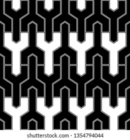 Shapes backdrop.Ethnic motif. Seamless pattern. Simple ornament.Figures wallpaper. Mosaics background.Folk image. Digital paper, textile print, web design, abstract.