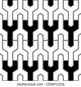 Shapes backdrop.Ethnic motif. Seamless pattern. Simple ornament.Figures wallpaper. Mosaics background.Folk image. Digital paper, textile print, web design, abstract