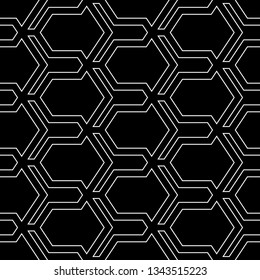 Shapes background. Geometric wallpaper.Figures ornament. Geometrical backdrop. Polygons motif. Digital paper, textile print, web design, abstract. Seamless pattern. Vector.