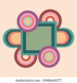 Shapes banner logo . Geometric background.Vector illustration.