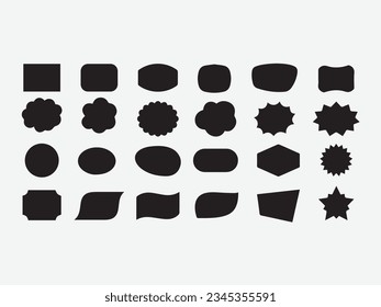 forma plantilla de icono negro para la burbuja de voz