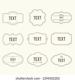 Shapes Border Set Vector Stock Vector (Royalty Free) 1294332202 ...