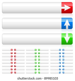Shapes, button. Illustration on white background for Web-page.