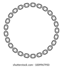 Shapes of chains on a white background