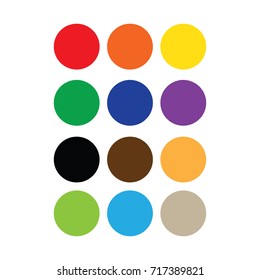 Shapes Circle Different Color Stock Vector (Royalty Free) 717389821 ...