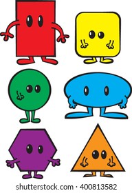 Shapes and Colors - Children Learning - Vector Illustration