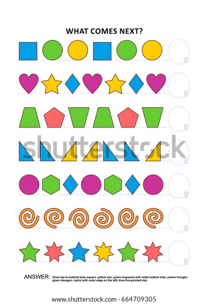 Shapes Colors Themed Educational Logic Game Stock Vector (Royalty Free ...