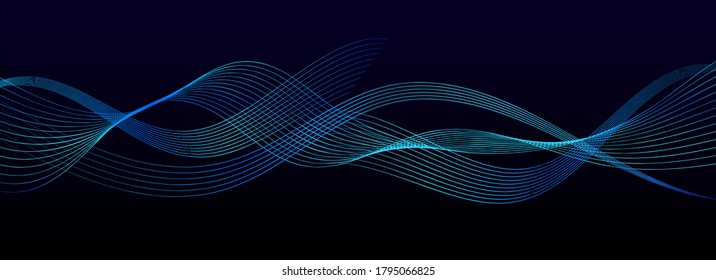 Shapes created with lines in the space. Creative neon colors. Modern abstract background.