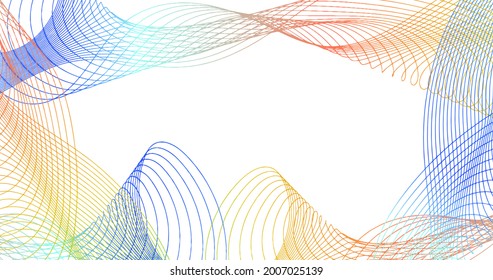 Formas creadas con líneas en el espacio. Colores de neón creativos. Fondo abstracto moderno.