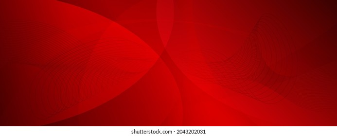 Shapes created with lines in the space. Creative red colors. Modern abstract background.