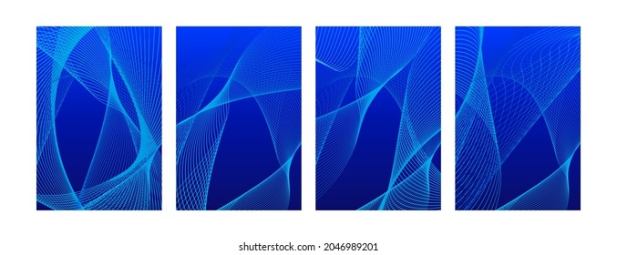 Shapes created with lines in the space. Creative neon colors. Modern abstract background.