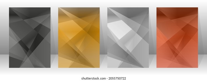 Shapes created with lines in the space. Creative colors. Modern abstract background.