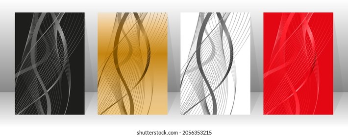 Shapes created with lines in the space. Creative neon colors. Modern abstract background.