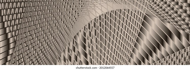 Formen, die mit Linien im Raum erstellt wurden. Moderner abstrakter Hintergrund.