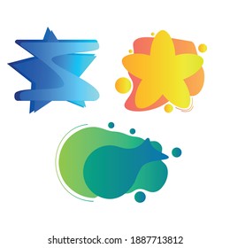 Shapes design element abstract liquid gradient geometric