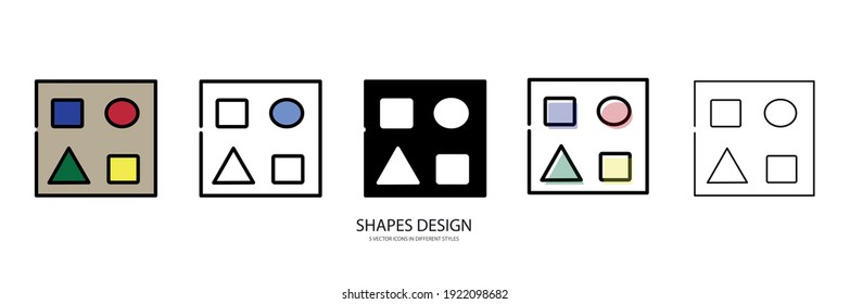 SHAPES DESIGN vector type icon
