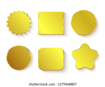 Shapes empty stickers square, circle, star