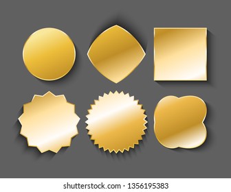 Shapes empty stickers square, circle, star