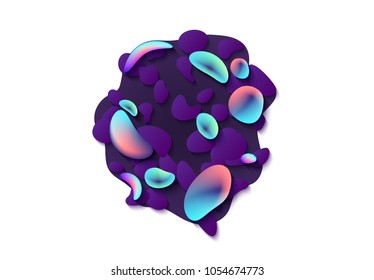 Shapes fluid gradient, liquid splash vector illustration. Abstract color background
