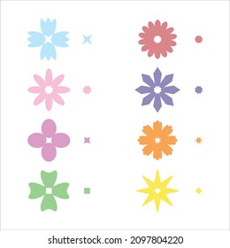 shapes in the form of flowers to create your own patterns. 