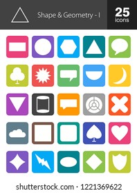 Shapes & Geometry Filled Round Corner Icons