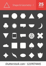 Shapes & Geometry Glyph Inverted Icons