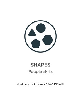 Shapes glyph icon vector on white background. Flat vector shapes icon symbol sign from modern people skills collection for mobile concept and web apps design.