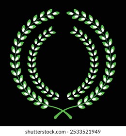 shapes Green circular laurel leaves use for winner trophy
Set of green Leaf logo template vector icon illustration design