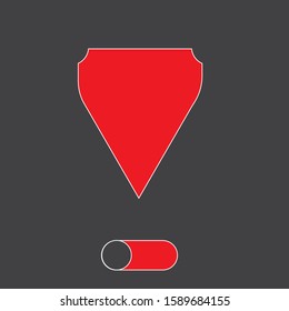 shapes with grey and red color
