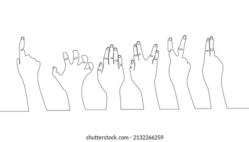 shapes of a hand in different poses