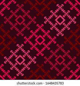 Shapes with hatching. Ethnic boho ornament. Seamless pattern. Tribal motif. Vector illustration for web design or print.