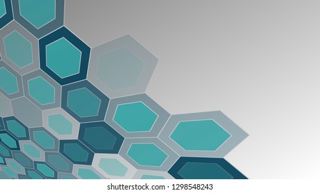 Shapes hexagons transparent abstract art background