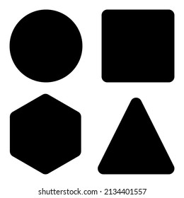 shapes icon with black color