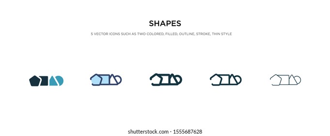 shapes icon in different style vector illustration. two colored and black shapes vector icons designed in filled, outline, line and stroke style can be used for web, mobile, ui
