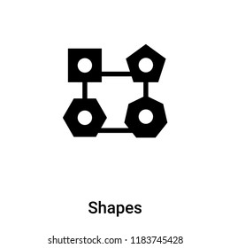 Shapes icon vector isolated on white background, logo concept of Shapes sign on transparent background, filled black symbol