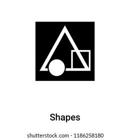 Shapes icon vector isolated on white background, logo concept of Shapes sign on transparent background, filled black symbol