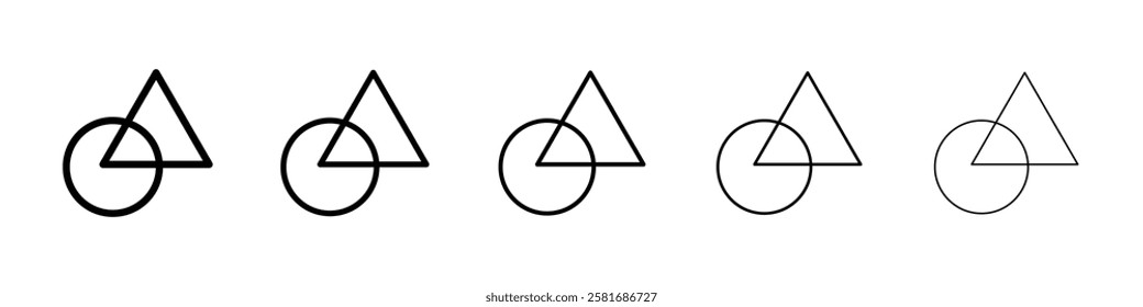 Shapes icon Vector logo sign
