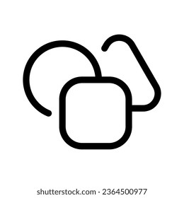 Ilustración de diseño del símbolo del vector de formas