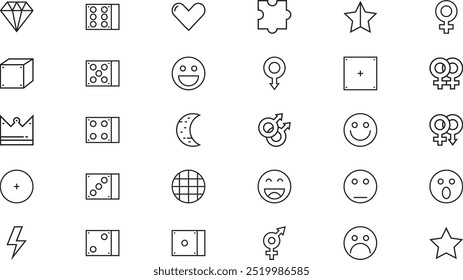 Shapes-Symbole Hochwertige Vektorsymbol-Kollektion mit bearbeitbarer Kontur. Ideal für professionelle und kreative Projekte.