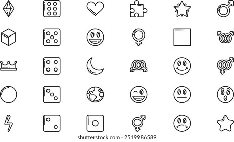 Shapes icons pack High-Quality Vector Icons Collection with Editable Stroke. Ideal for Professional and Creative Projects.