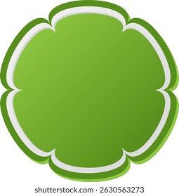 Shapes of Islamic ornament frames and badges in a green gradient