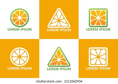 Shapes of lemon logo template design vector