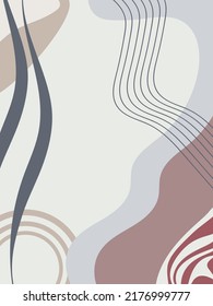 Shapes and lines background vector illustration. Template for wallpaper, social media, print, backdrop, wall art, poster, home decor, card, banner, invitation, cover or package design.