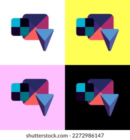 Logo de formas, logotipo moderno, diseño de logotipo premium con archivo vectorial premium