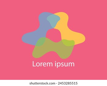 Shapes logo vector illustration. Creative carporate logo for overlay shape, flower, premium logo. Can use for logo, infographic, banner, poster, web design. Isolated for graphic and web design.