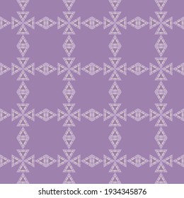 Shapes made of patterned triangles. Seamless background. Design with manual hatching. Textile. Ethnic boho ornament. Vector illustration for web design or print.